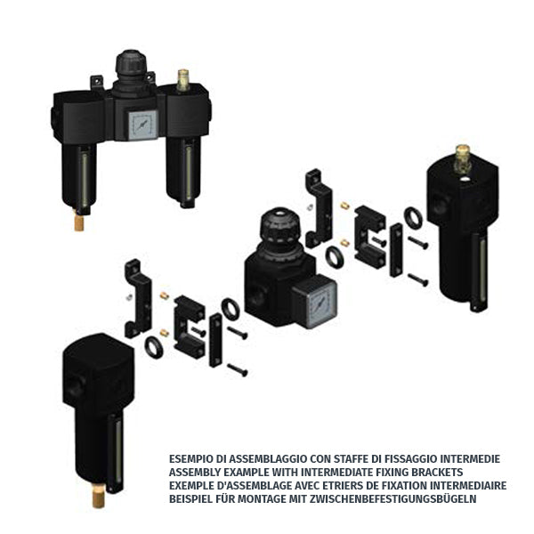 E/181/10 | E/182/20 - Staffe di fissaggio - INTERMEDIE - Ani - (Supporto Completo) - BH118564 | BH118566 E/181/10 | E/182/20 - Staffe di fissaggio - INTERMEDIE - Ani - (Supporto Completo) - BH118564 | BH118566
